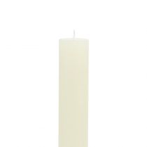 gjenstander Ensfargede kremfargede lys, 34 mm x 240 mm, 4 stk.