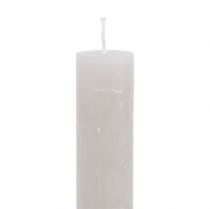 gjenstander Koniske lys ensfarget grå 34mm x 240mm 4 stk