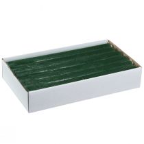 gjenstander Ensfargede lys i lysestaker, mørkegrønne, 22 × 240 mm, 12 stk.