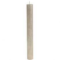 gjenstander Taper lys ensfarget champagne 34mm x 300mm 4 stk