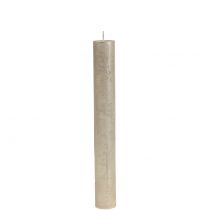 gjenstander Taper stearinlys ensfarget champagne 34mm x 240mm 4 stk