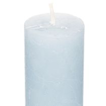 gjenstander Blått konisk lys til lysestaker og borddekorasjon, 34x240mm, 4 stk.