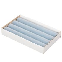 gjenstander Blått konisk lys til lysestaker og borddekorasjon, 34x240mm, 4 stk.