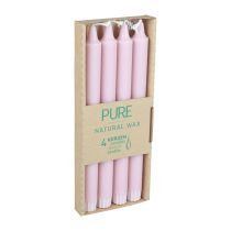 gjenstander PURE Taper Candles Antikke Rosa Wenzel Candles Rosa 250/23mm 4 stk.