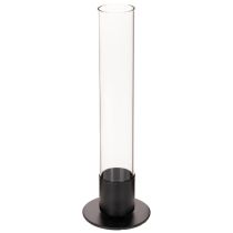 gjenstander Konisk lysestake med glassylinder. Enkel og tidløs. 31 cm
