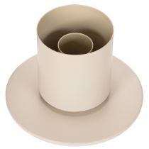 gjenstander Moderne konisk lysestake med glassylinder og base, 31 cm