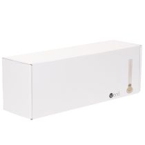 gjenstander Moderne konisk lysestake med glassylinder og base, 31 cm