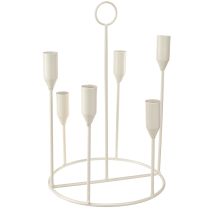 gjenstander Konisk lysestake 6 lys lysestake grå Ø20cm H31cm