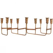 gjenstander Antik pinnelysestake for 10 lys gull 46×46cm H16,5cm