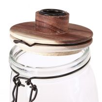 gjenstander Pinnelysestake dekorativt glass med lukking Ø10cm H16cm