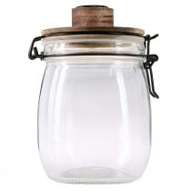 gjenstander Pinnelysestake dekorativt glass med lukking Ø10cm H16cm