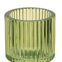 gjenstander Pinnelysestake glass telysholder grønn H8cm 4 stk