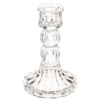 gjenstander Gjennomsiktig lysestake, klassisk design, borddekorasjon, 12 cm, 2 stk.
