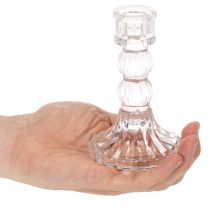 gjenstander Gjennomsiktig lysestake, klassisk design, borddekorasjon, 12 cm, 2 stk.