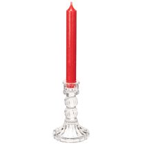 gjenstander Gjennomsiktig lysestake, klassisk design, borddekorasjon, 12 cm, 2 stk.