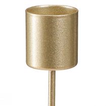 gjenstander Lysestaker, matt gull, til innsetting, Ø24 mm, 11 cm, 16 stk.