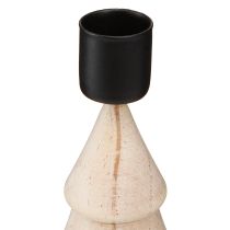 gjenstander Lysestaker i tre til juletre, naturlig størrelse H16 cm, 2 stk.