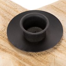 gjenstander Rustikk stjernelysholder i tre for spisslys, 16 cm
