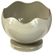 gjenstander Konisk lysestake i metall, grågull, H9,5 cm