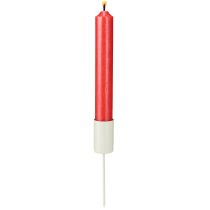 gjenstander Metalllysestake på stang, beige, H11 cm, 4 stk.