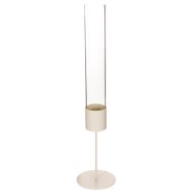 gjenstander Moderne sylinderformet lysestake på 45 cm i glass