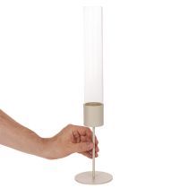 gjenstander Moderne sylinderformet lysestake på 45 cm i glass
