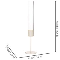 gjenstander Moderne sylinderformet lysestake på 45 cm i glass