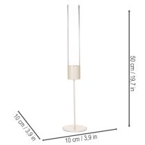 gjenstander Lysestake med glassylinder på metallbase 50 cm