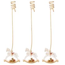 gjenstander Juletrelysholder gyngehest 20 cm 3 stk