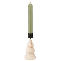 gjenstander Lysestake juletrepynt i tre naturlig H13cm 4 stk