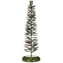 gjenstander Lysestake i juletredesign, grønt metall, 45 cm