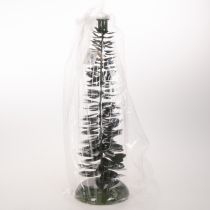 gjenstander Lysestake i juletredesign, grønt metall, 45 cm
