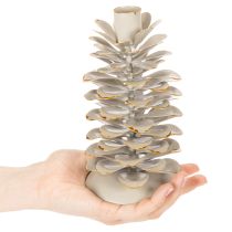 gjenstander Lysestake i kongledesign for spisslys, 17 cm