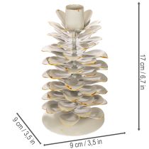 gjenstander Lysestake i kongledesign for spisslys, 17 cm