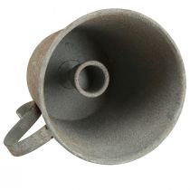 gjenstander Avsmalnende lysestake vintage kopp dekorativ grå Ø11cm H11cm