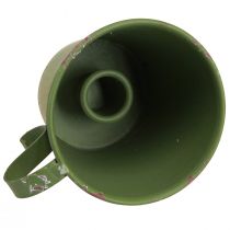 gjenstander Pinnelysestake vintage kopp metalldekor grønn Ø9,5cm H8cm 3stk
