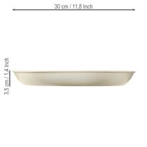 gjenstander Konisk lysestake for 4 lys, lysskål, grått metall, Ø30 cm