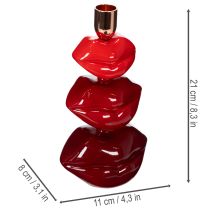 gjenstander Glanset leppelysholder, moderne design, 21 cm