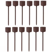 gjenstander Pinnelysholder for plugging av rustbrun Ø22mm H10,5cm 12 stk
