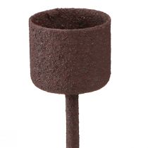 gjenstander Pinnelysholder for plugging av rustbrun Ø22mm H10,5cm 12 stk