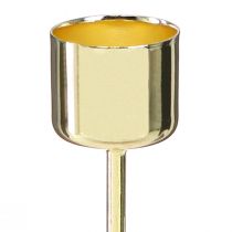 gjenstander Pinnelysholder for plugging av gull Ø22mm H10,5cm 12 stk