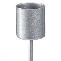 gjenstander Pinnelysholder for plugging av lysholder sølvgrå Ø2,5cm H11cm 16 stk