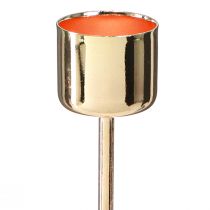 gjenstander Pinnelysestake for plugging i rødt gull Ø22mm H10,5cm 12 stk