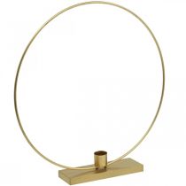 Dekorativ ring metalllysestake Deco Loop Golden Ø30cm
