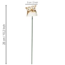 gjenstander Keramisk uglepinne dekorativ figur for planter 26 cm 2 stk