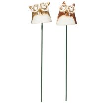 gjenstander Keramisk uglepinne dekorativ figur for planter 26 cm 2 stk