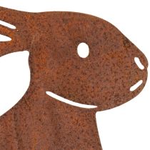 gjenstander Påskeharehagepinne laget av metall for stilig vårdekorasjon utendørs, 80 cm, 4 deler