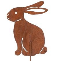 gjenstander Påskeharehagepinne laget av metall for stilig vårdekorasjon utendørs, 80 cm, 4 deler