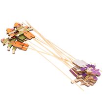 gjenstander Tredekorasjoner av fugleskremsel, assorterte farger, 30 cm, 12 deler