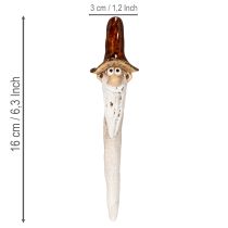 gjenstander Dekorativ hagegnomfigur til blomsterpotter, 16 cm, 2 stk.